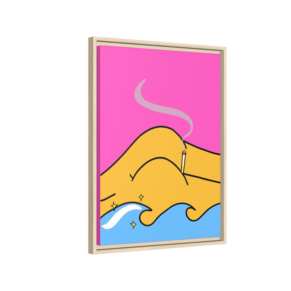 Bum a Cig Canvas, Framed (Multi-color)