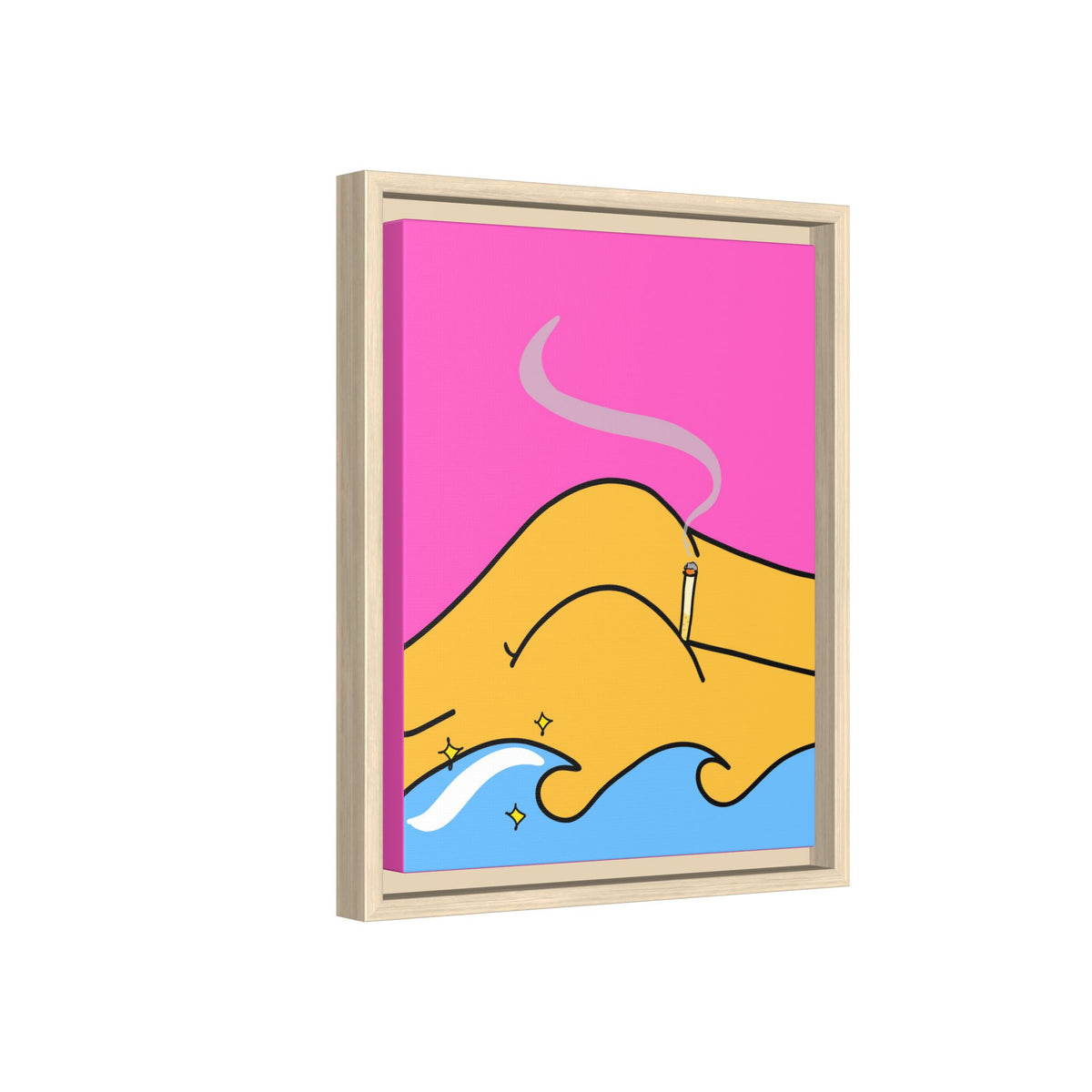 Bum a Cig Canvas, Framed (Multi-color)