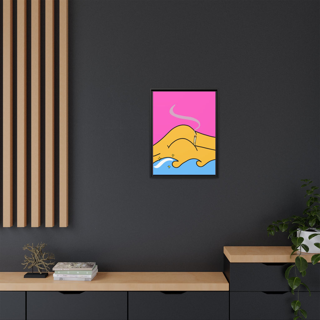 Bum a Cig Canvas, Framed (Multi-color)