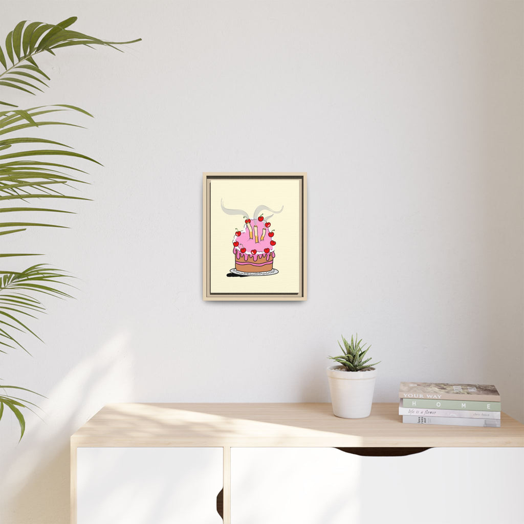Ciggy cake Canvas, Framed (Multi-color)