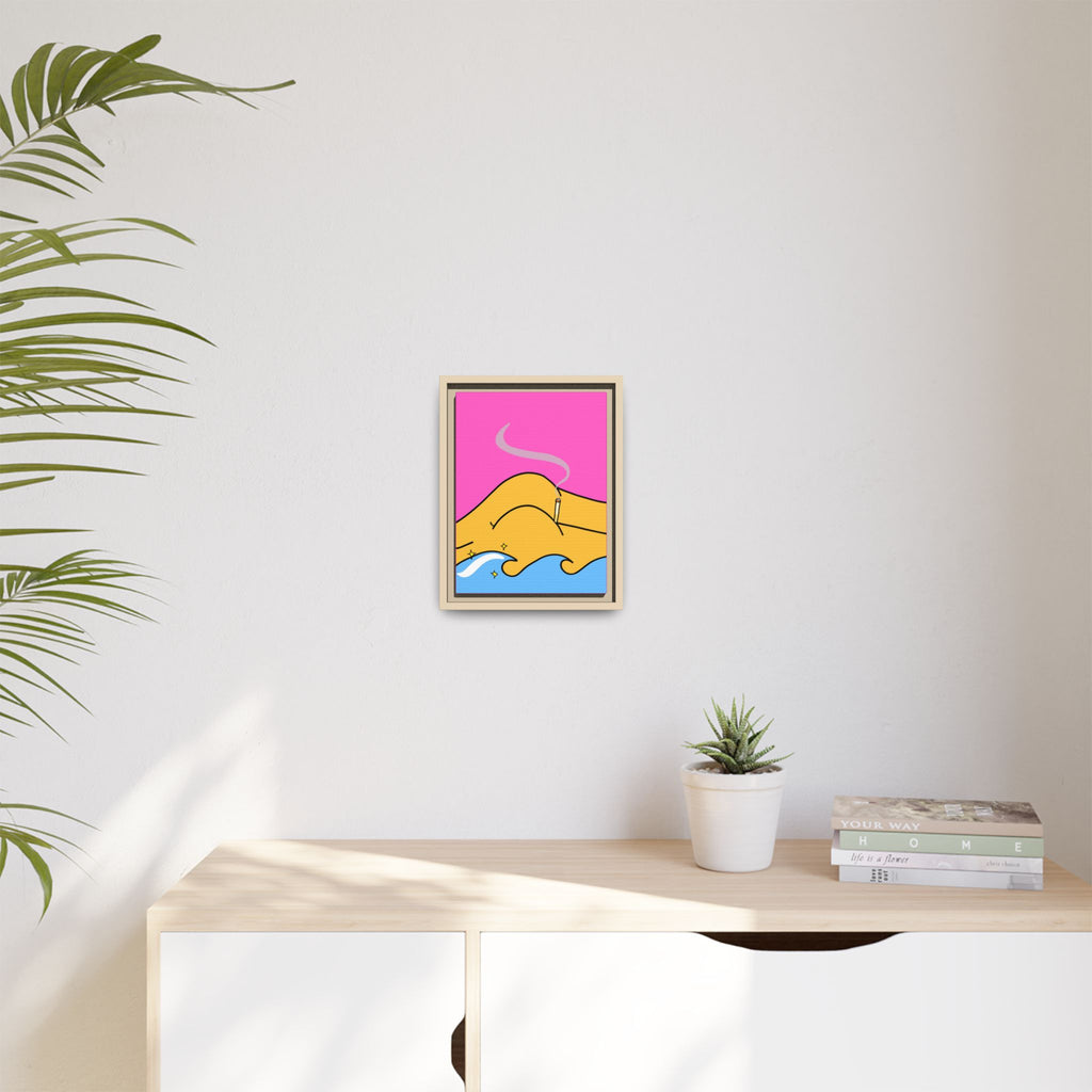 Bum a Cig Canvas, Framed (Multi-color)