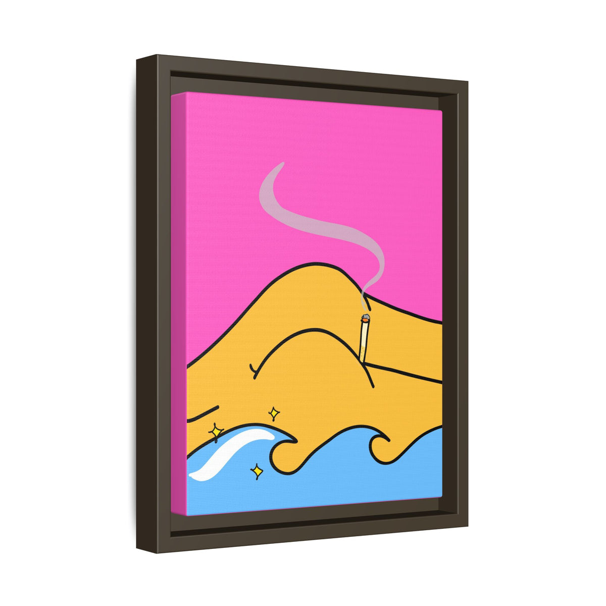 Bum a Cig Canvas, Framed (Multi-color)