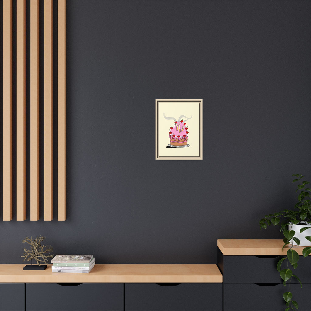 Ciggy cake Canvas, Framed (Multi-color)