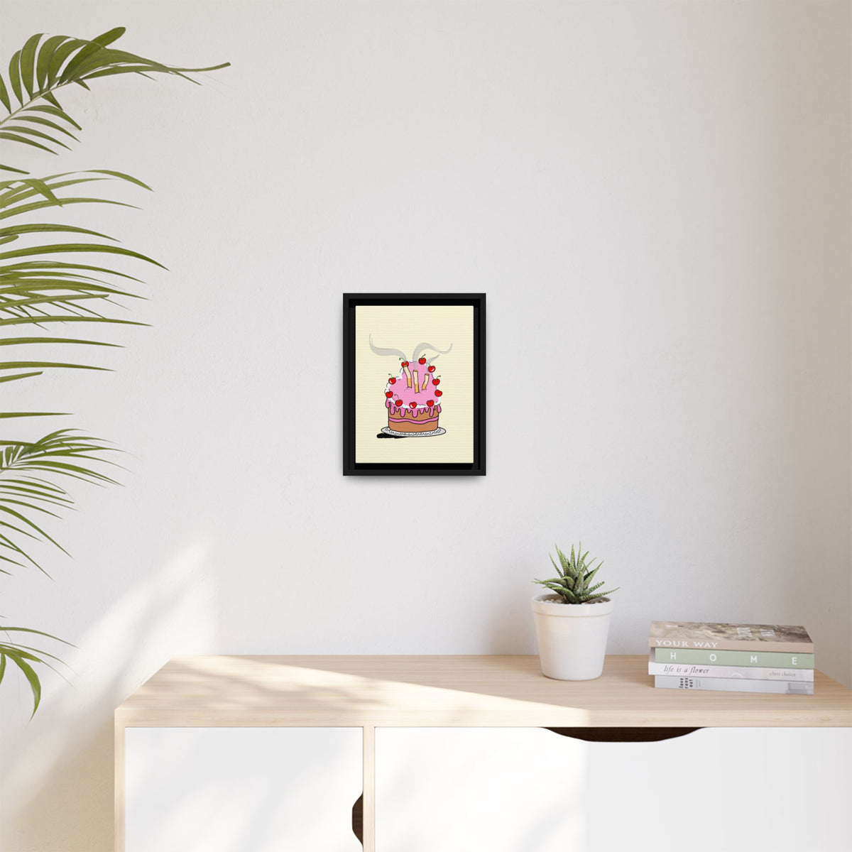 Ciggy cake Canvas, Framed (Multi-color)