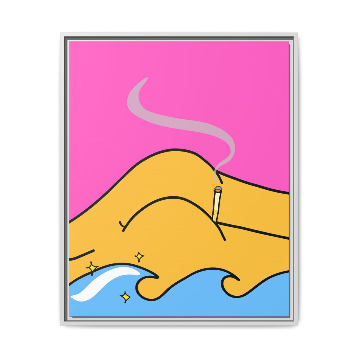 Bum a Cig Canvas, Framed (Multi-color)