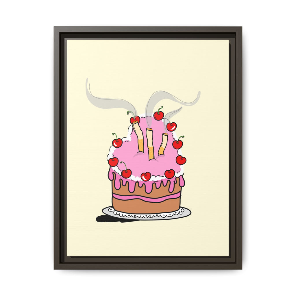 Ciggy cake Canvas, Framed (Multi-color)
