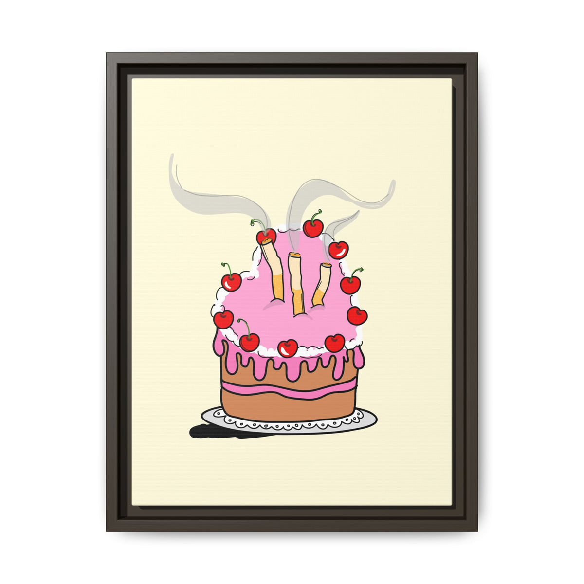 Ciggy cake Canvas, Framed (Multi-color)
