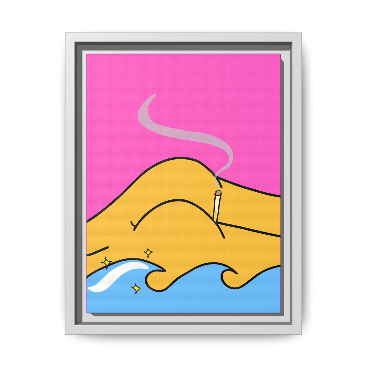 Bum a Cig Canvas, Framed (Multi-color)
