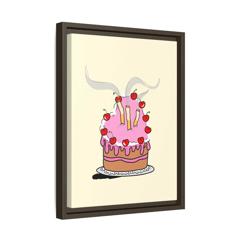 Ciggy cake Canvas, Framed (Multi-color)