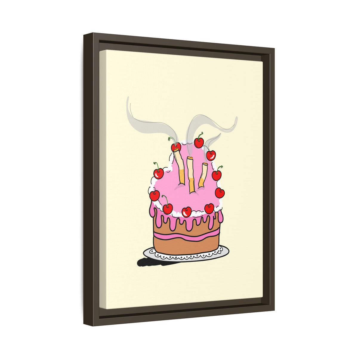 Ciggy cake Canvas, Framed (Multi-color)