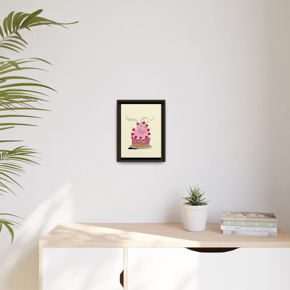 Ciggy cake Canvas, Framed (Multi-color)
