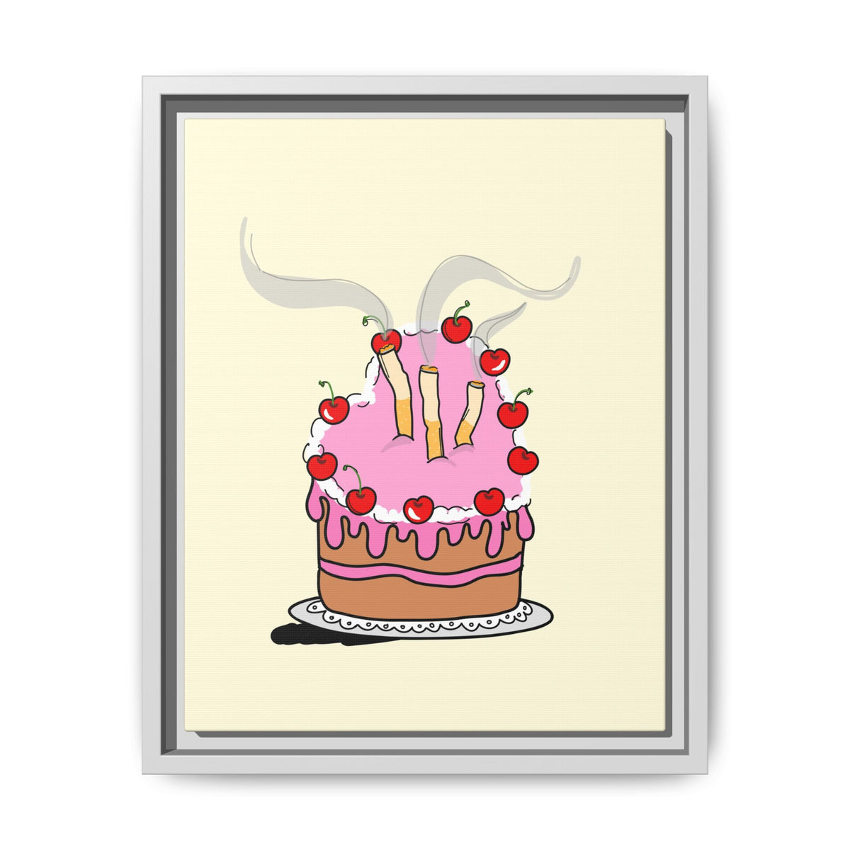 Ciggy cake Canvas, Framed (Multi-color)