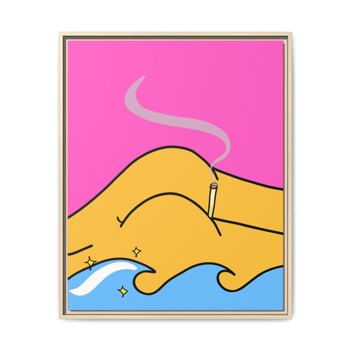 Bum a Cig Canvas, Framed (Multi-color)