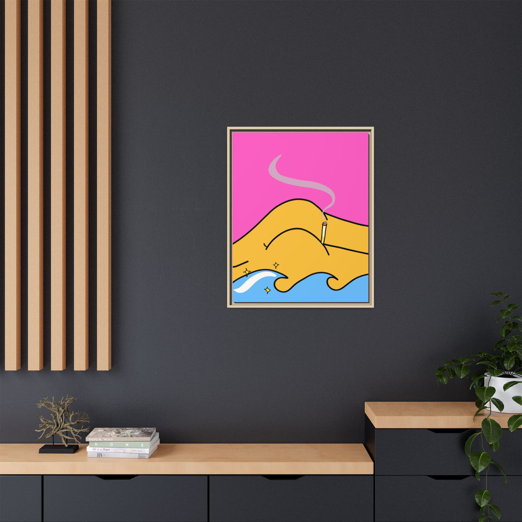 Bum a Cig Canvas, Framed (Multi-color)