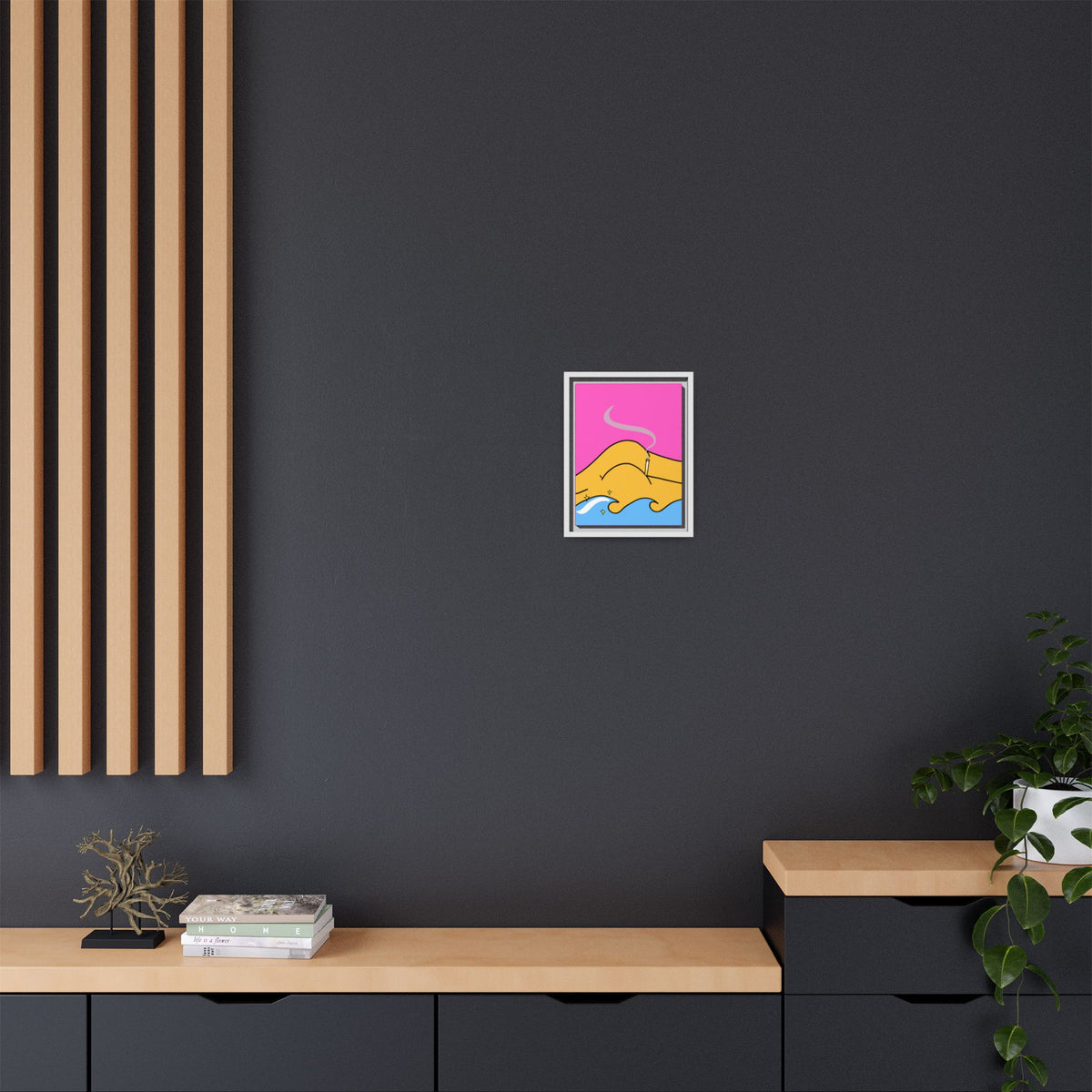 Bum a Cig Canvas, Framed (Multi-color)